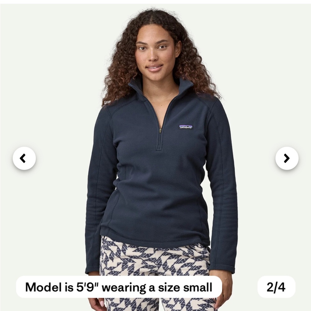 Patagonia Women's Navy Blue Quarter-Zip Fleece Pullover